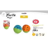 TPR labda, vízen lebegő, sípoló, jutifalat rejtő 9 cm