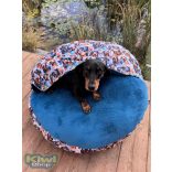 Kiwi Pet's kék tacskós strong bebújós fekhely 80cm 
