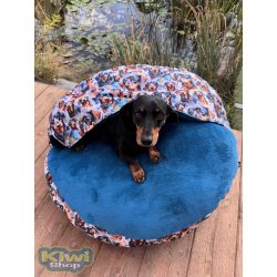 Kiwi Pet's kék tacskós strong bebújós fekhely 80cm 