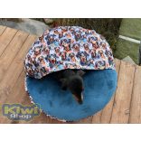 Kiwi Pet's kék tacskós strong bebújós fekhely 80cm 