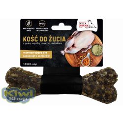   Syta Micha funkcionális rágócsont kutyáknak libával, új-zélandi kagylóval, vitaminokkal és homoktövissel 13.5 cm – Erősítő kutyakölyköknek és időseknek 13.5cm