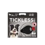 Vegyszermentes ultrahangos kullancs- és bolhariasztó medál kutyáknak és macskáknak, TICKLESS - fekete