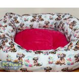 Kiwi Pet's strong vidám tacskók peremes fekhely 60x50cm