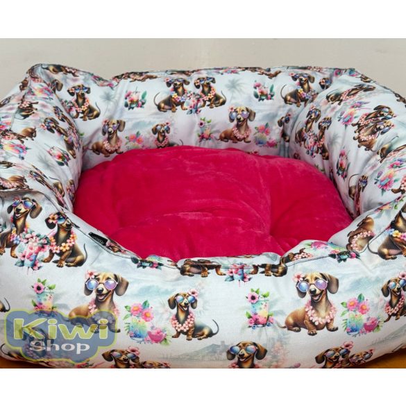 Kiwi Pet's strong vidám tacskók peremes fekhely 60x50cm