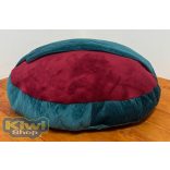 Kiwi Pet's exkluzív bebújós fekhely olajzöld-bordó 80cm 