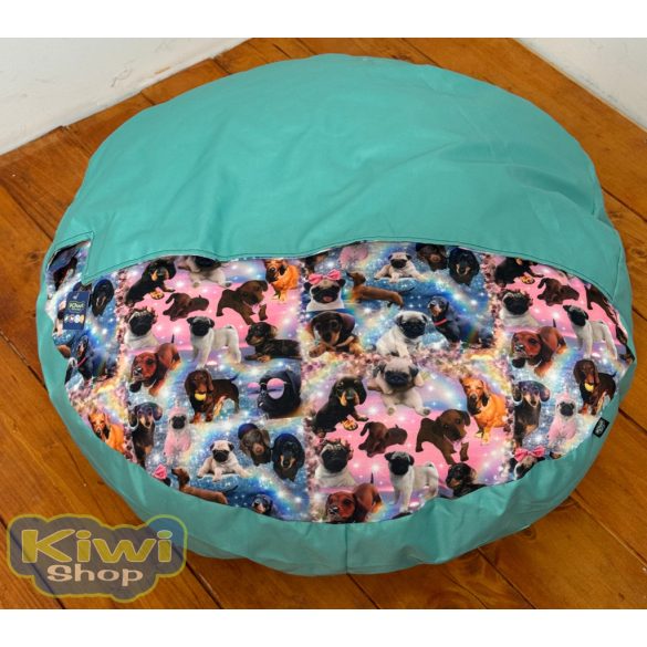 Kiwi Pet's strong bebújós fekhely színes tacskós 80cm