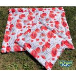 Kiwi Pet's LIMITÁLT nyári vízlepergetős fekhely pipacsos 2 méretben