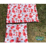 Kiwi Pet's LIMITÁLT nyári vízlepergetős fekhely pipacsos 2 méretben