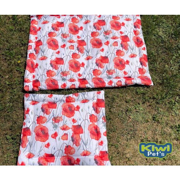 Kiwi Pet's LIMITÁLT nyári vízlepergetős fekhely pipacsos 2 méretben