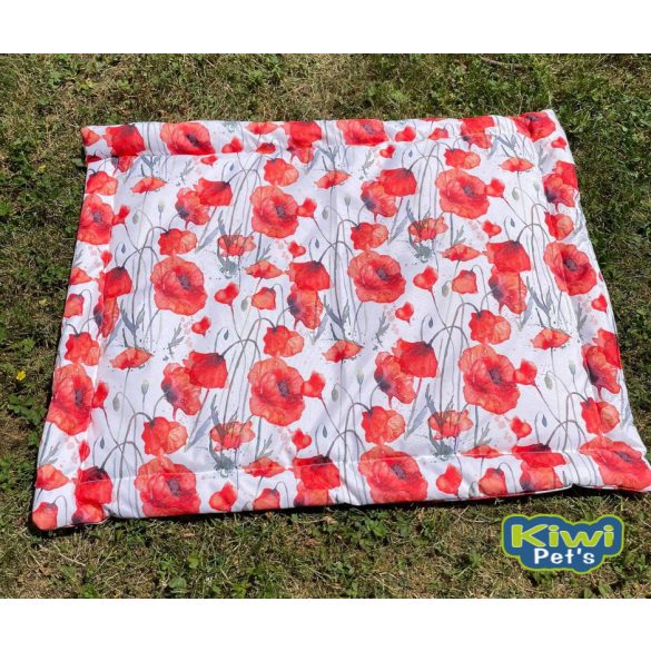 Kiwi Pet's LIMITÁLT nyári vízlepergetős fekhely pipacsos 2 méretben