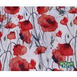 Kiwi Pet's LIMITÁLT nyári vízlepergetős fekhely pipacsos 2 méretben