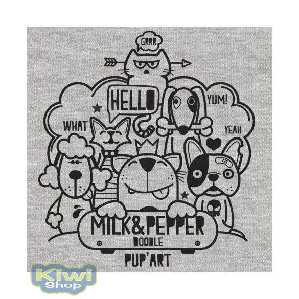 Milk&Pepper Doodle Grey T-shirt