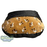 Kiwi Pet"s egyedi bebújós fekhely kutyás 90x60 szögletes+félkör rész elől