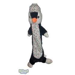 Karácsonyi hosszú zörgős-sípolós plüss pingvin 55cm