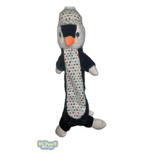 Karácsonyi hosszú zörgős-sípolós plüss pingvin 55cm