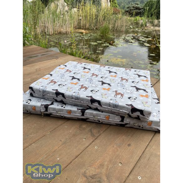 Kiwi Pet's vízlepergetős párna grey dogs 60x50cm