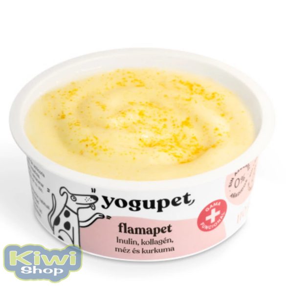 YOGUPET FUNCTIONAL JOGHURT FLAMAPET - BŐR, SZŐR ÉS EMÉSZTÉS TÁMOGATÓ KURKUMÁVAL, MÉZZEL ÉS KOLLAGÉNNEL