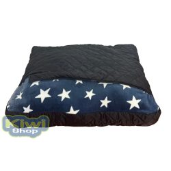   Kiwi Pet's szögletes bebújós fekhely kék csillagos 75x55cm
