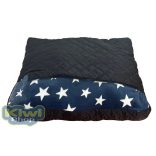 Kiwi Pet's szögletes bebújós fekhely kék csillagos 75x55cm