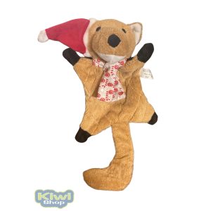 Karácsonyi zörgős-sípolós plüss mókus 42cm