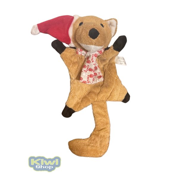 Karácsonyi zörgős-sípolós plüss mókus 42cm