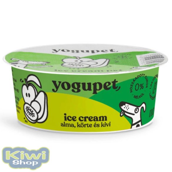 YOGUPET LAKTÓZMENTES JOGHURT ÉS KUTYAFAGYI KUTYÁKNAK ÉS CICÁKNAK - ALMA, KÖRTE ÉS KIVI 110G