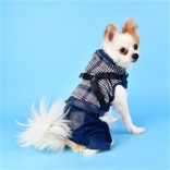 Puppia kezes-lábas hámmal kék szín, S méret, 25cm háthosszra 