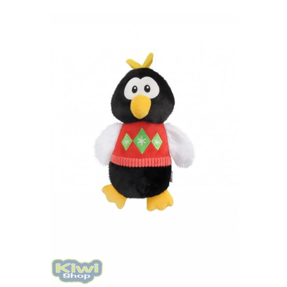 Sípolós karácsonyi plüss pingvin 30cm