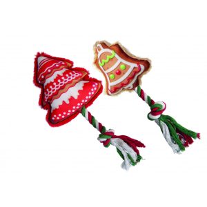 Karácsonyi játékok fonott kötéllel 9-10cm