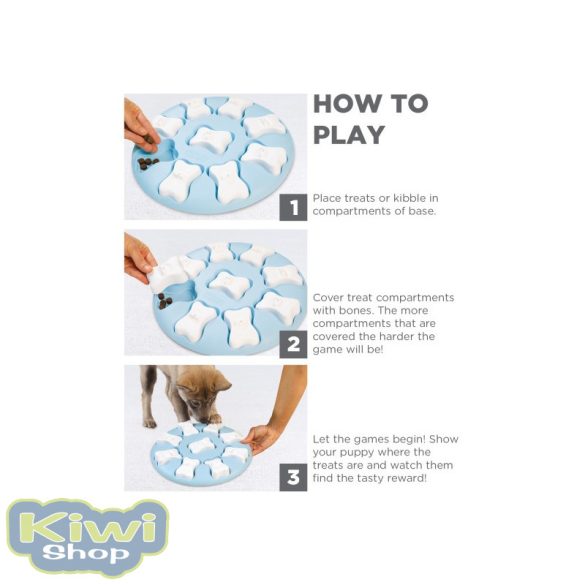 Nina Ottosson - Puppy Smart Blue interaktív csemege kirakós kutyajáték