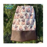 Kiwi Pet's tornzsák mopszos barna műbőrrel