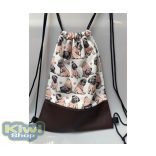 Kiwi Pet's tornzsák mopszos barna műbőrrel