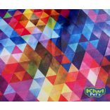 Kiwi Pet's LIMITÁLT nyári vízlepergetős fekhely színes geometrikus mintával 2 méretben