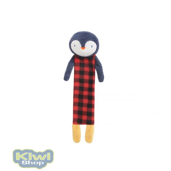 Karácsonyi hosszú zörgős és sípolós plüss pingvin 50cm