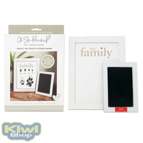 Családi Ujj- és Kisállat Tappancsnyomat emlék képkeret