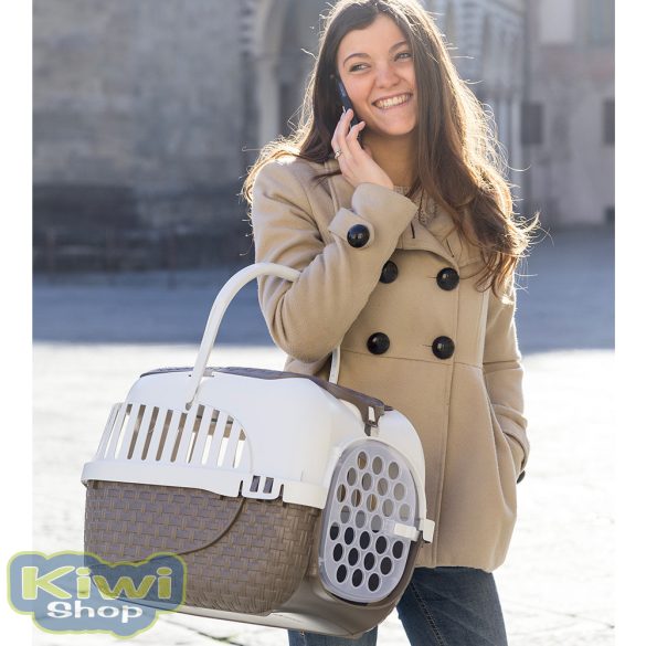 BAMA MAXI TOUR SZÁLLÍTÓBOX BARNA-FEHÉR 59x38x37CM