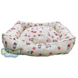 Kiwi Pet's beige-red dogs kutyafekhely 90x80cm