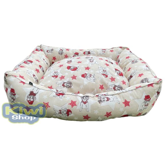 Kiwi Pet's beige-red dogs kutyafekhely 90x80cm