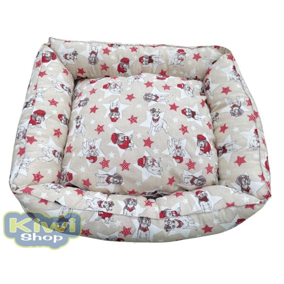 Kiwi Pet's beige-red dogs kutyafekhely 90x80cm