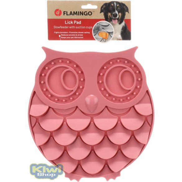 Flamingo lick pad bagoly 30x28cm