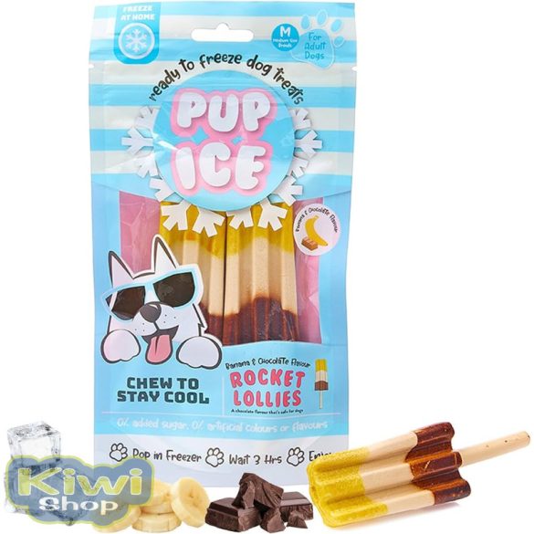 Pup Ice Rocket Lollies Banán & Csokoládé (M) 2 db/ 90g