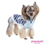 Pinkaholic menta csíkos pulcsi L méret 33cm háthosszra