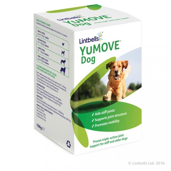 YuMOVE Dog - Hármas porc- és ízületvédő hatás gyenge csontozatú és idősebb kutyák számára 120db