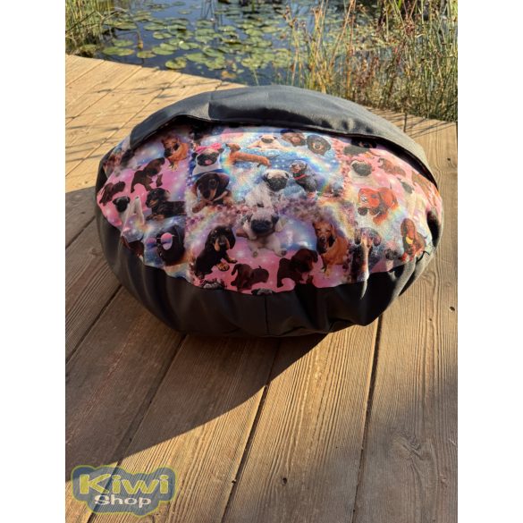 Kiwi Pet's strong bebújós fekhely színes tacskós 60cm