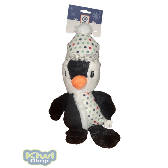 Karácsonyi sípolós plüss pingvin 35cm