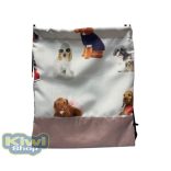 Kiwi Pet's vízlepergetős tornazsák rózsaszín műbőrrel