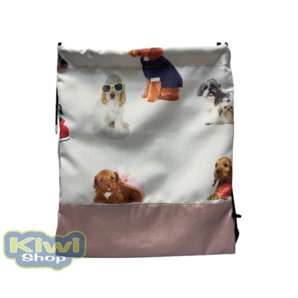 Kiwi Pet's vízlepergetős tornazsák rózsaszín műbőrrel