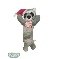 Karácsonyi zörgős-sípolós plüss mosómedve 44cm