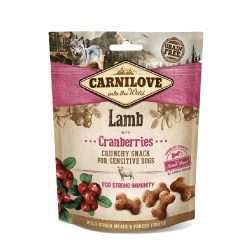   CARNILOVE DOG CRUNCHY SNACK LAMB & CRANBERRIES- BÁRÁNY HÚSSAL ÉS VÖRÖS ÁFONYÁVAL 200G