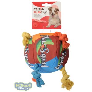 PLAY PUFF SZÍNES SÍPOLÓ LABDA KÖTÉLLEL 14 CM